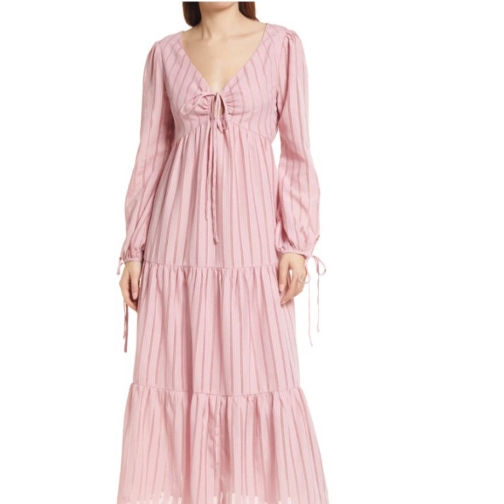 Charles Henry Long Sleeve Midi Dress